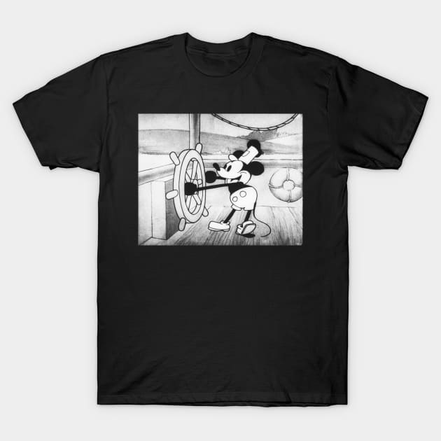 Steamboat Willie Mickey T-Shirt by Doctor Doom's Generic Latverian Storefront